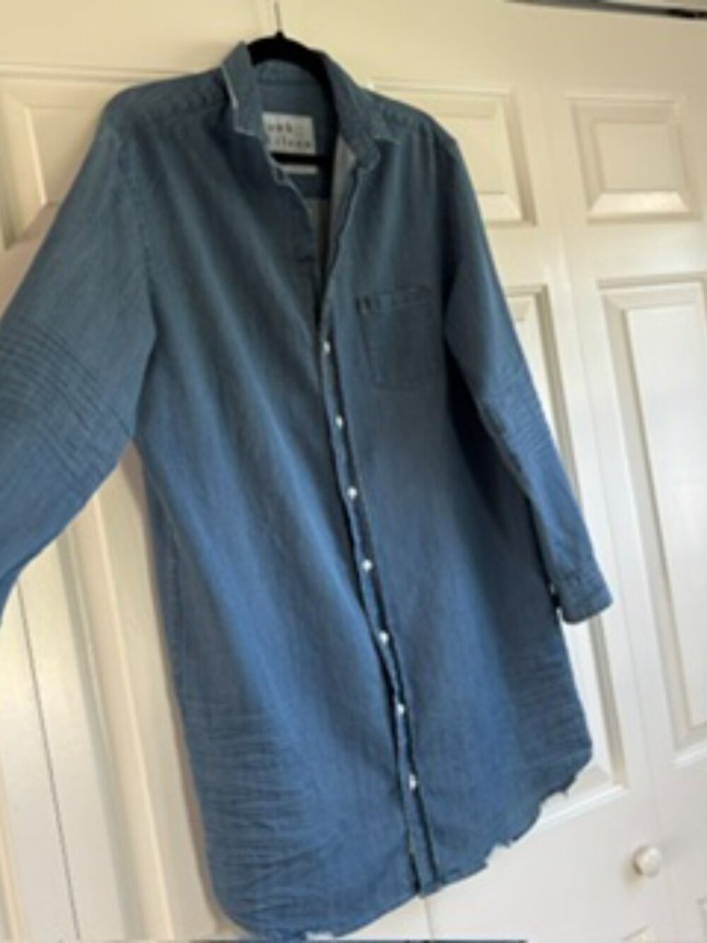 NWOT Frank & Eileen Blue Denim Button Down Mary Dress - Medium - Picture 6 of 13